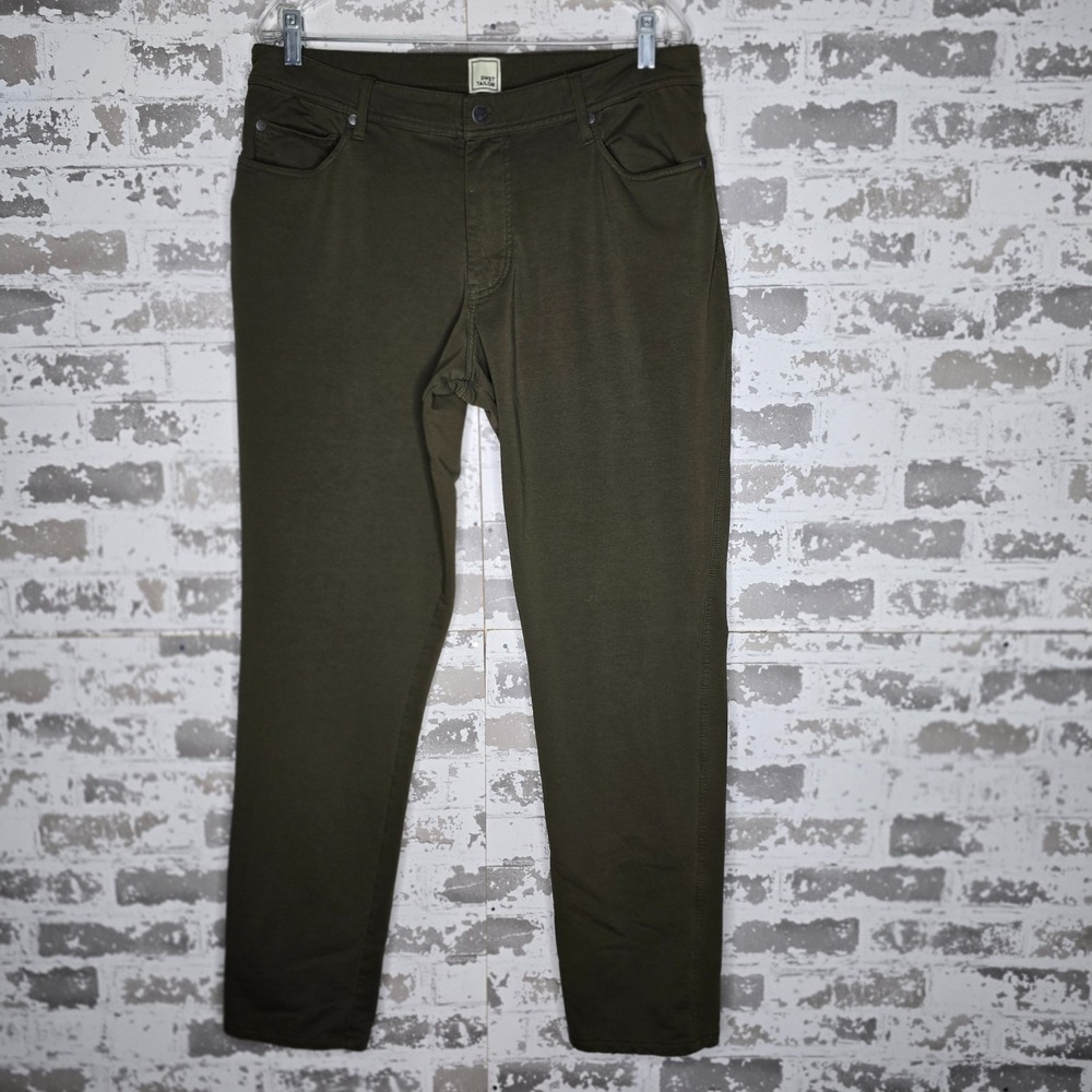 Swet Tailor Pants Mens 34x32 Olive Military Green "All-In-One" Chino Slim Fit